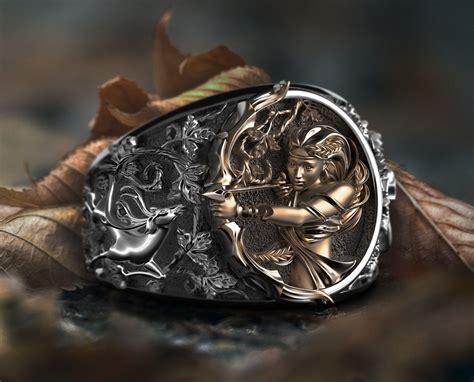 Ring Artemis Diana Goddess Of Hunting Ancient Greece Sculpture Etsy