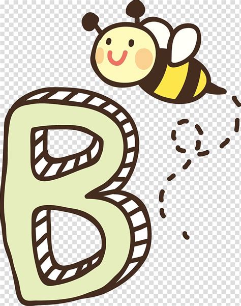 Bee Letter Letters B And Bees Transparent Background Png Clipart
