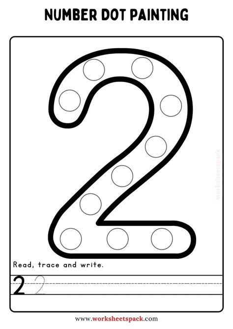 Free Number Dot Painting Worksheets 1 10 Printable And Online
