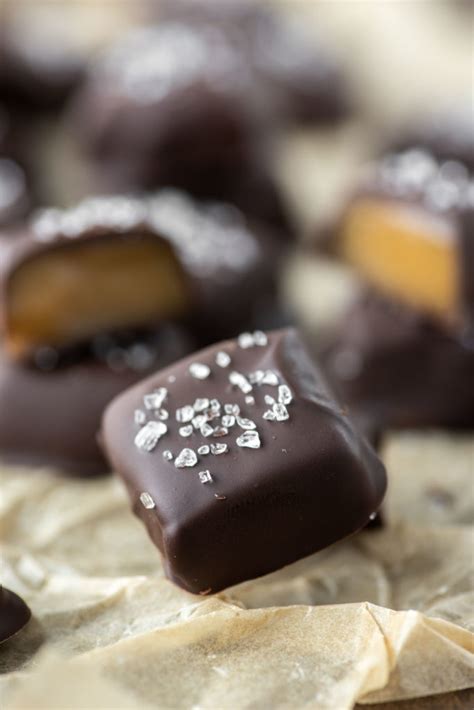 Salted Chocolate Covered Bourbon Caramels Recipe Chisel Fork