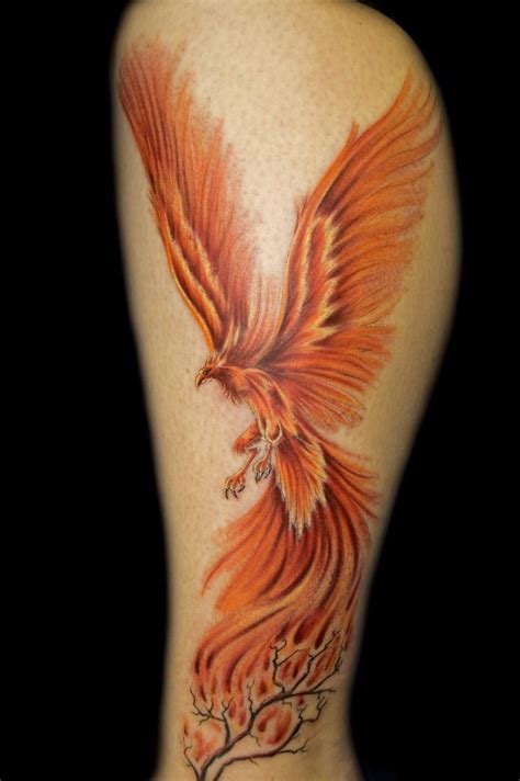 The phoenix rises from the ashes of its old life, rising to be born anew. Phoenix Rising tattoo. Beautiful | TAT | Pinterest