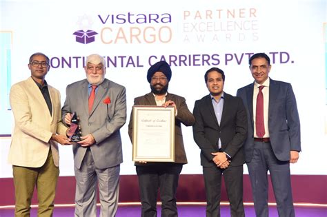 Tata Sia Recognises Continental Carriers For Its Contribution To Vistara Cargo
