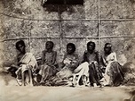 File:Famine in Mysore, India; six emaciated women, five sitting a ...