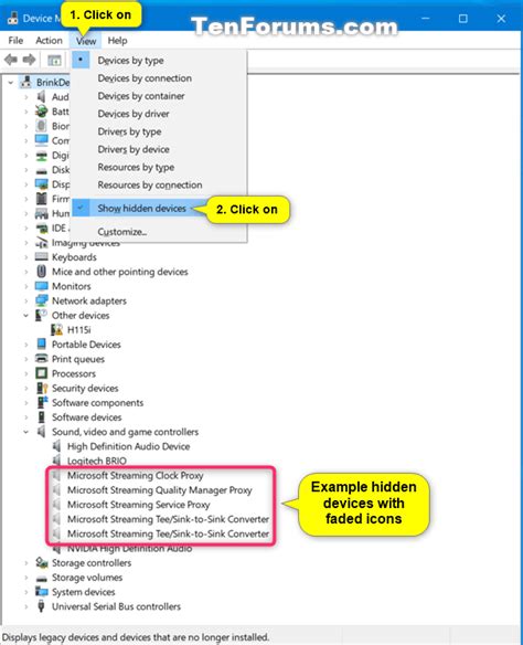 How To Show Hidden Devices In Device Manager In Windows Tutorials