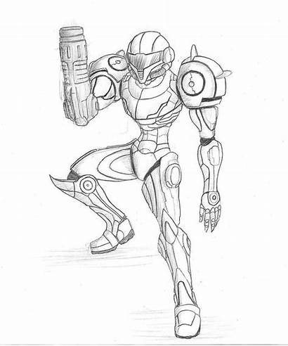Samus Aran Metroid Deviantart Drawings Fan