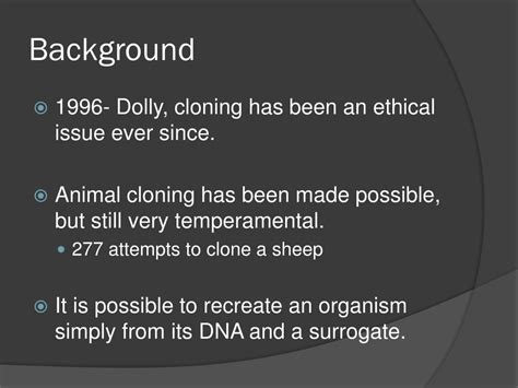 Ppt Cloning Endangered Or Extinct Species Powerpoint Presentation