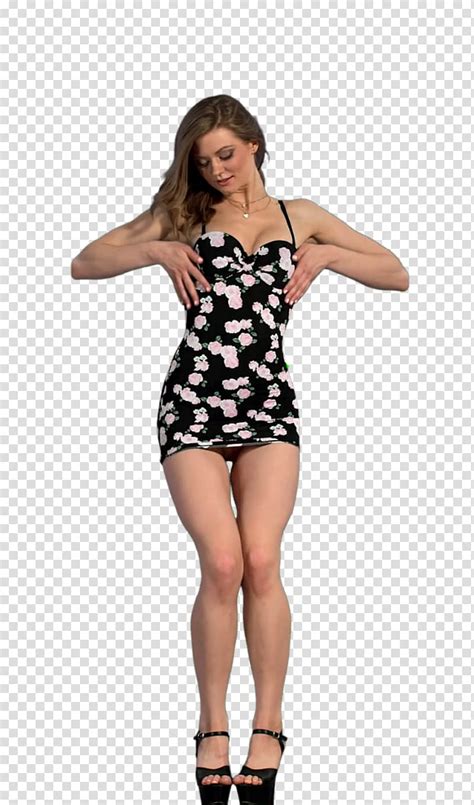 Merry Pie Cut Out Woman Wearing Black And White Floral Dress 66720