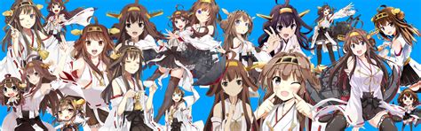 2880x900 Kongou From Kancolle Collage First Try So