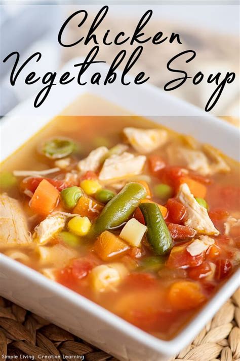 This recipe is vegan, paleo, whole30 and so easy to. Chicken Vegetable Soup | Recipe | Vegetable soup with chicken, Chicken and vegetables, Recipes