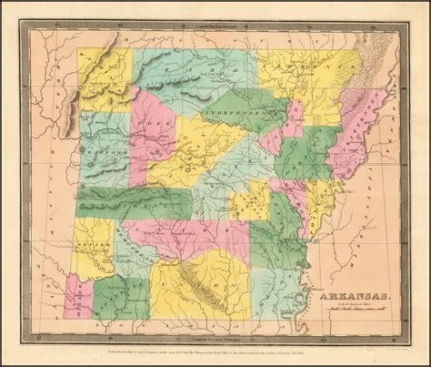 Arkansas Barry Lawrence Ruderman Antique Maps Inc