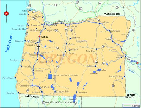 Oregon Map In Usa Driverlayer Search Engine