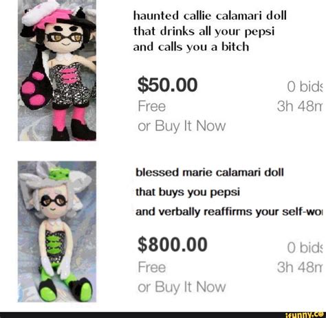Haunted Callie Calamari Doll That Drinks All Your Pepsi And Calls You A Bitch 50 00 Bids Free