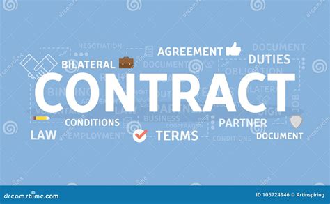 Contract Concept Illustration Stock Vector Illustration Of Life