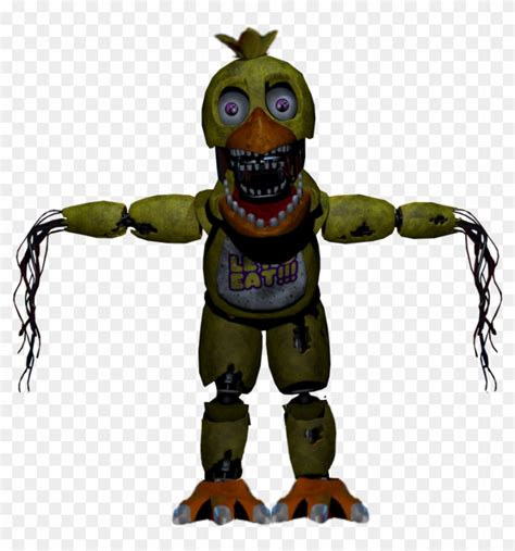 Fnaf Image Fnaf Withered Nightmare Chica Clipart 5038774 Pikpng