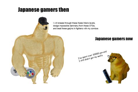 Japanese Gamers Swole Doge Vs Cheems Know Your Meme