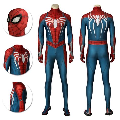 Spider Man Advanced Suit Ps4 Spiderman Game Cosplay Costume