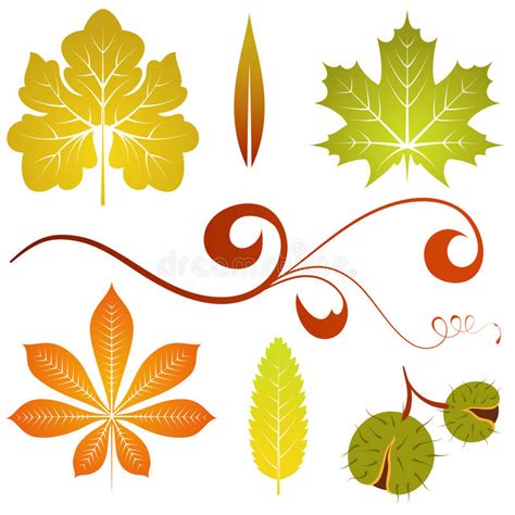 Autumn Leaves Pattern Light Background Vector Stock Vector