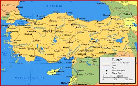Gambar Peta Turki Lengkap Dengan Nama Kota Dan Batas Wilayah Tarunas