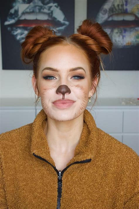 halloween makeup look bear — katie enos beauty