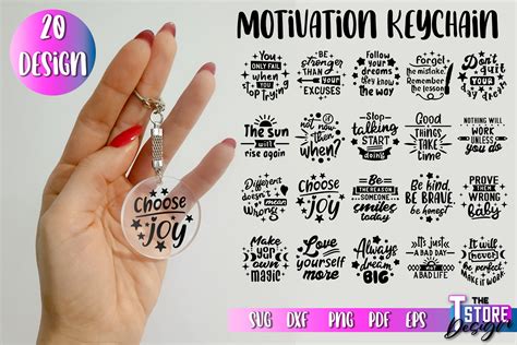 Motivational Quotes Keychain SVG | Funny Graphic by The T Store Design