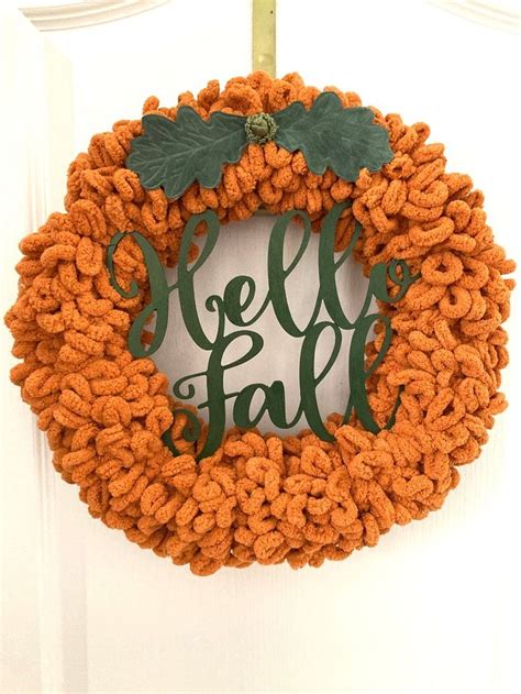 Fall Wreath Etsy Diy Yarn Wreath Fall Yarn Wreaths Fall Decor Wreaths