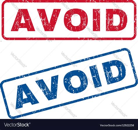 Avoid Rubber Stamps Royalty Free Vector Image Vectorstock