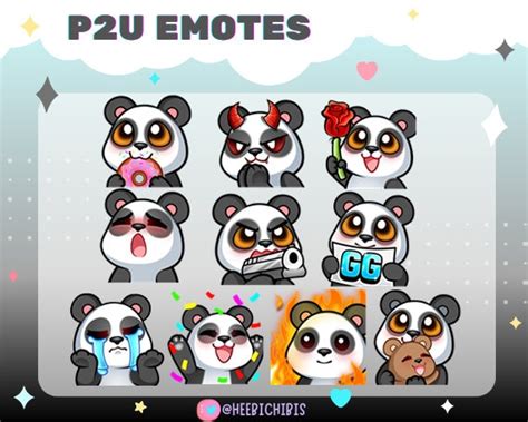 19 Panda Bear Twitch Emotes Pack 1 Etsy