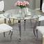 Chintaly Letty Glass Top Dining Table  Walmartcom