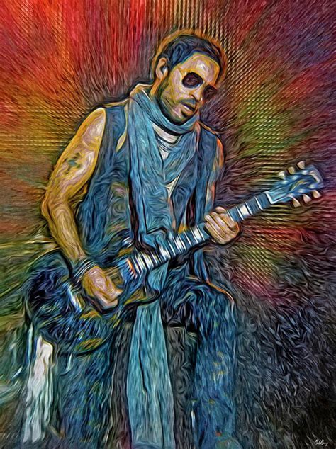 Lenny Kravitz Musician Poster Canvas Print Wooden Hanging Scroll