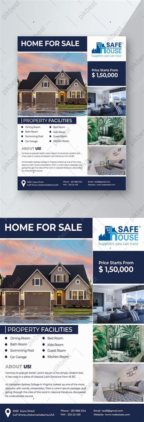 Professional Real Estate Flyer Template Design Psd Free Download