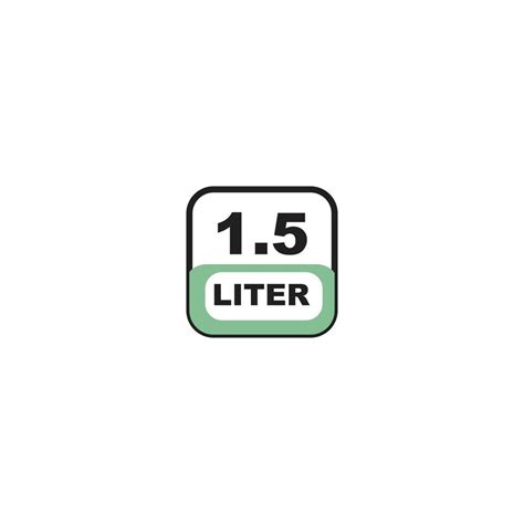 15 Liters Icon Liquid Measure Vector In Liters Isolated On White