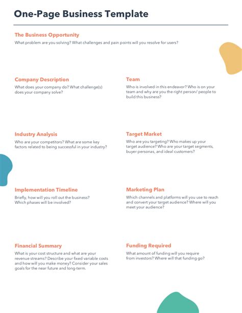 Free Startup Business Plans Templates Examples Hubspot