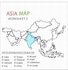 Free Printable Asia Map Geography Worksheets [PDF] - Printables Hub