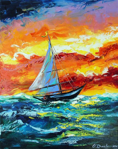 Storm At Sea Painting By Olha Darchuk Jose Art Gallery