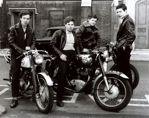 Young British Greasers And Their Motorbikes 1950s By Brizzle Born And