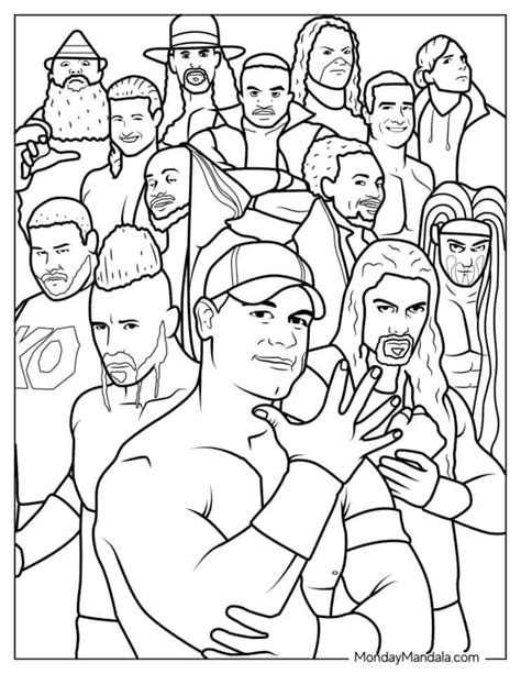 28 Wrestling WWE Coloring Pages Free PDF Printables