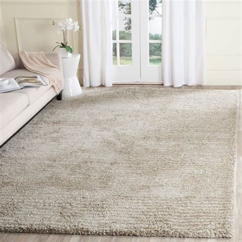Beige And Ivory Shag Rug Ultimate Shags Safavieh Solid Area Rugs