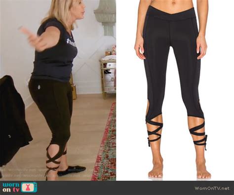 Wornontv Vickis Black Strap Tie Leggings On The Real Housewives Of Oc