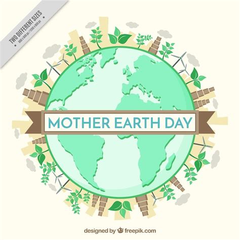 Fondo Del Día De La Madre Tierra Vector Gratis