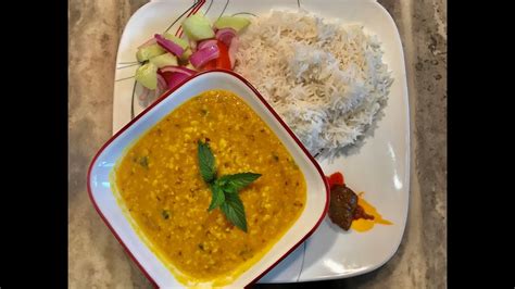 dal chawal how to make dal rice yellow dal and rice youtube