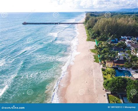 Aerial View Of Na Tai Beach In Phang Nga Stock Photo Image Of Sand