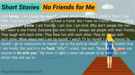 Short Stories In English No Friends For Me