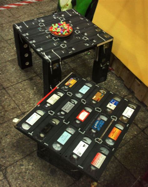 Table Made From Vhs Tapes Upcycle And Repurpose Pinterest Tables