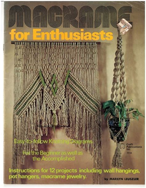 Vintage Macrame Book From With Patterns Etsy