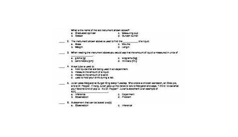 Grade 8 Science Worksheets With Answers