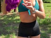 Outdoor Public Flashing Squirting And Anal Fucking On Camping Trip
