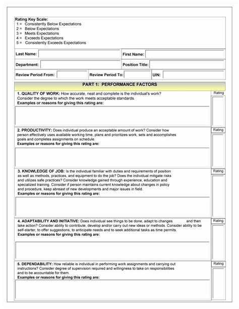 Performance Summary Example New 46 Employee Evaluation Forms