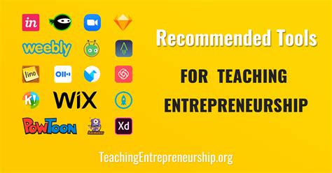Recommended Teaching Tools Teaching Entrepreneurship