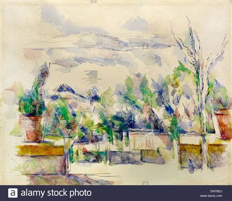 Paul Cezanne The Terrace At The Garden At Les Lauves 1902 1906