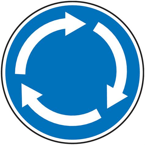 Mini Roundabout Symbol Traffic Signs Safetyshop